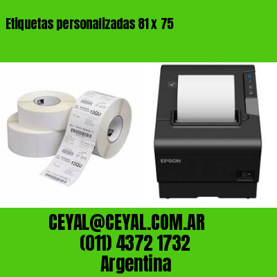 Etiquetas personalizadas 81 x 75