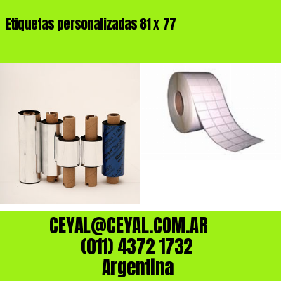 Etiquetas personalizadas 81 x 77