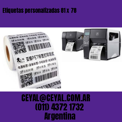 Etiquetas personalizadas 81 x 78