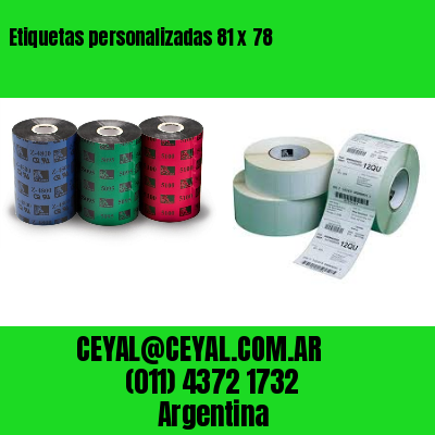 Etiquetas personalizadas 81 x 78
