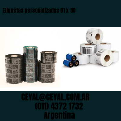 Etiquetas personalizadas 81 x 80