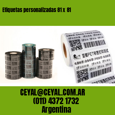 Etiquetas personalizadas 81 x 81
