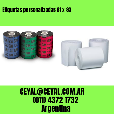 Etiquetas personalizadas 81 x 83