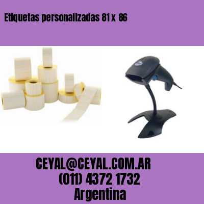 Etiquetas personalizadas 81 x 86