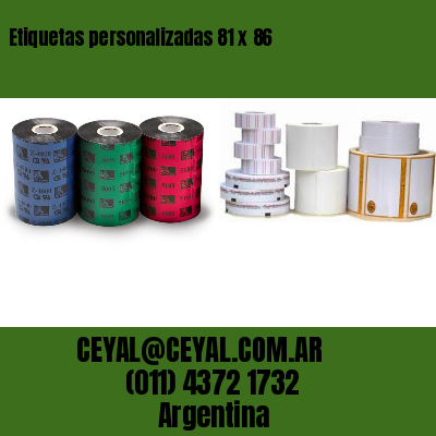 Etiquetas personalizadas 81 x 86