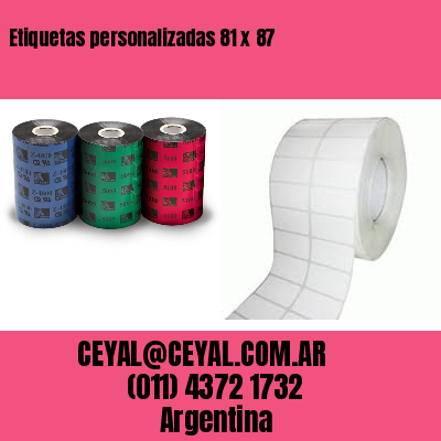Etiquetas personalizadas 81 x 87