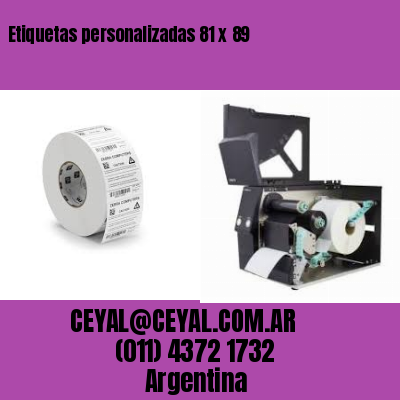 Etiquetas personalizadas 81 x 89