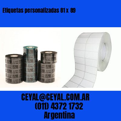 Etiquetas personalizadas 81 x 89