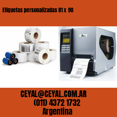 Etiquetas personalizadas 81 x 90