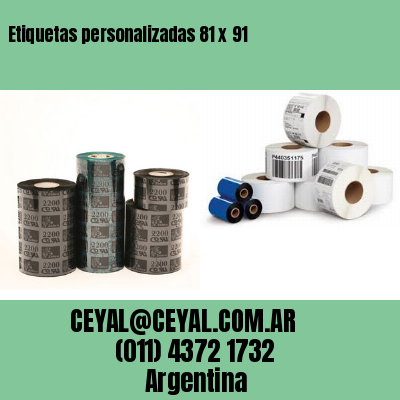 Etiquetas personalizadas 81 x 91
