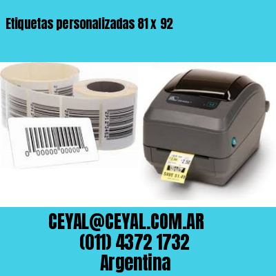 Etiquetas personalizadas 81 x 92