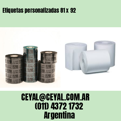 Etiquetas personalizadas 81 x 92