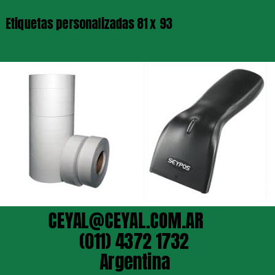 Etiquetas personalizadas 81 x 93