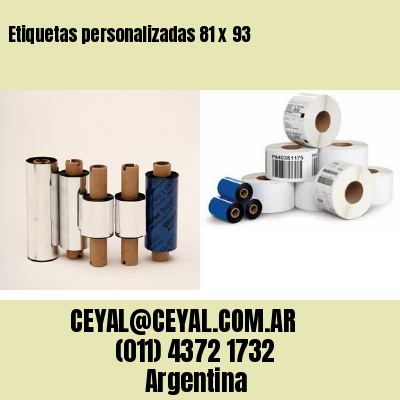 Etiquetas personalizadas 81 x 93