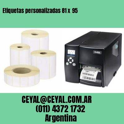 Etiquetas personalizadas 81 x 95