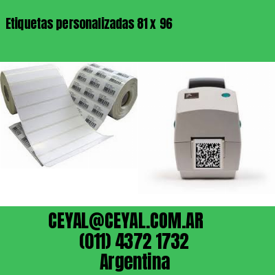 Etiquetas personalizadas 81 x 96