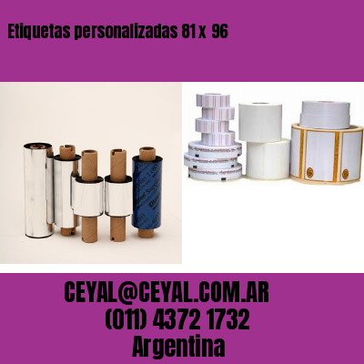 Etiquetas personalizadas 81 x 96