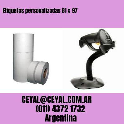 Etiquetas personalizadas 81 x 97