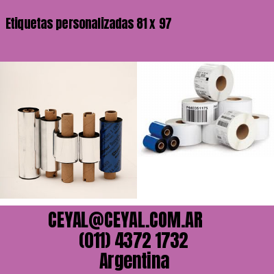 Etiquetas personalizadas 81 x 97