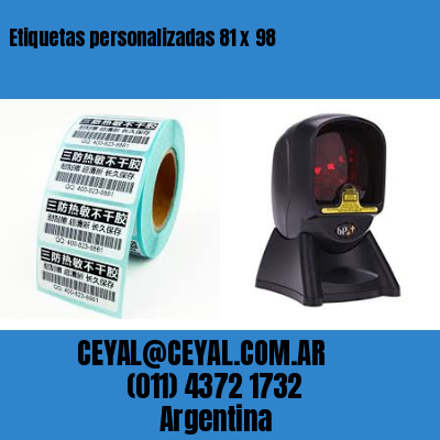 Etiquetas personalizadas 81 x 98
