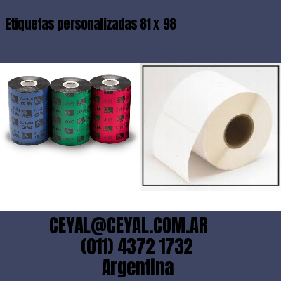 Etiquetas personalizadas 81 x 98