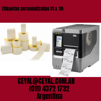 Etiquetas personalizadas 81 x 99