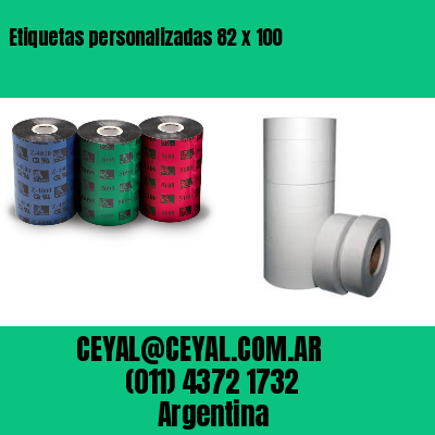 Etiquetas personalizadas 82 x 100
