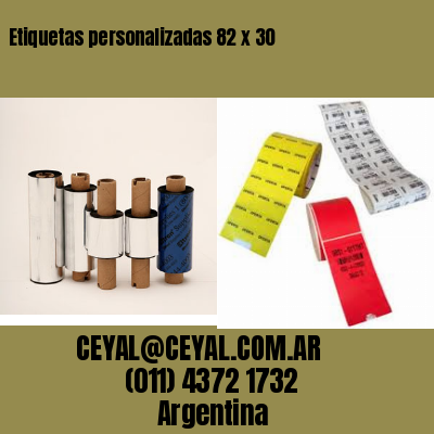 Etiquetas personalizadas 82 x 30
