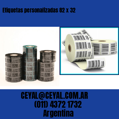 Etiquetas personalizadas 82 x 32