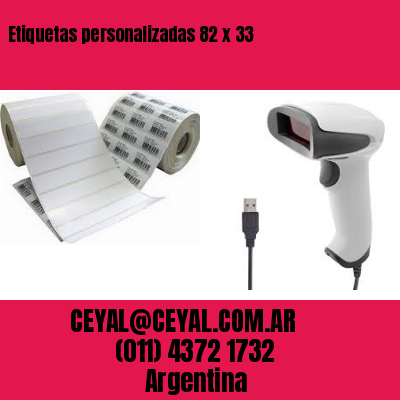 Etiquetas personalizadas 82 x 33