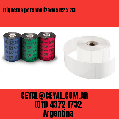 Etiquetas personalizadas 82 x 33