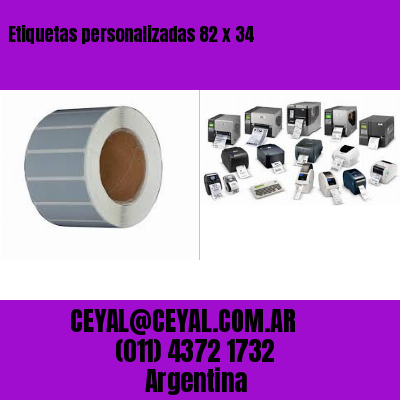 Etiquetas personalizadas 82 x 34