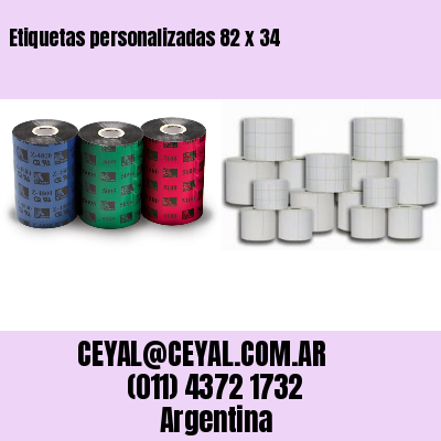 Etiquetas personalizadas 82 x 34