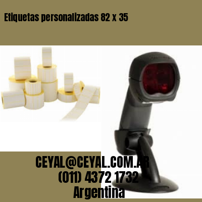 Etiquetas personalizadas 82 x 35