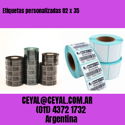 Etiquetas personalizadas 82 x 35