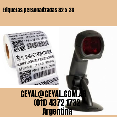 Etiquetas personalizadas 82 x 36