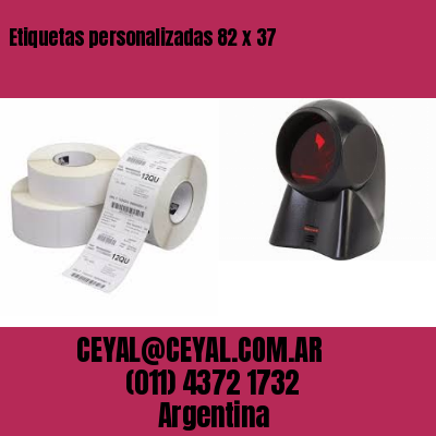 Etiquetas personalizadas 82 x 37