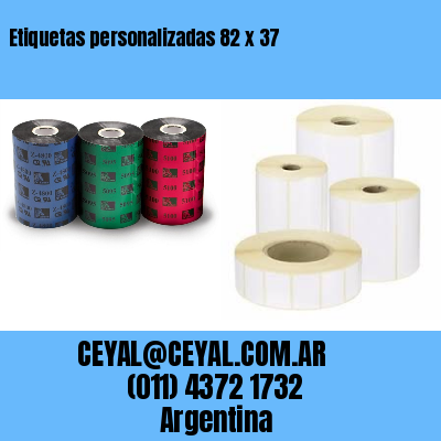 Etiquetas personalizadas 82 x 37
