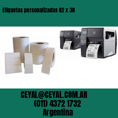 Etiquetas personalizadas 82 x 38