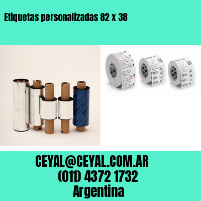 Etiquetas personalizadas 82 x 38