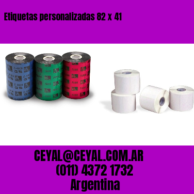 Etiquetas personalizadas 82 x 41