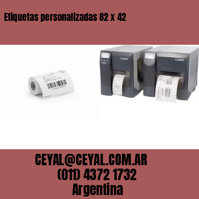 Etiquetas personalizadas 82 x 42
