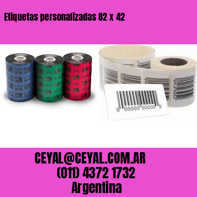 Etiquetas personalizadas 82 x 42
