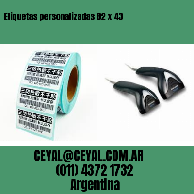 Etiquetas personalizadas 82 x 43