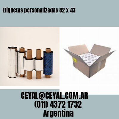 Etiquetas personalizadas 82 x 43