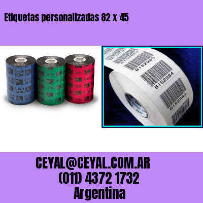 Etiquetas personalizadas 82 x 45