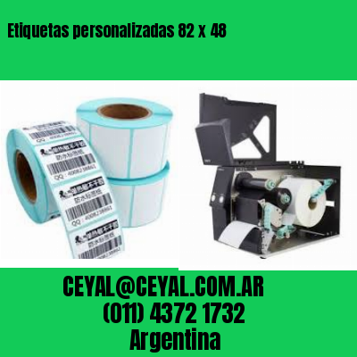Etiquetas personalizadas 82 x 48