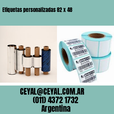 Etiquetas personalizadas 82 x 48