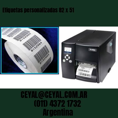 Etiquetas personalizadas 82 x 51