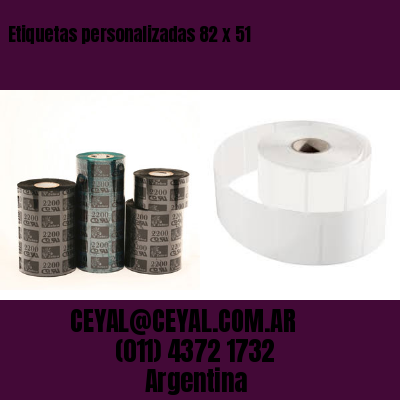Etiquetas personalizadas 82 x 51